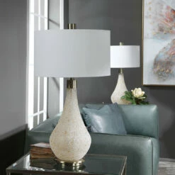 Uttermost Chaya Textured Cream Table Lamp