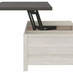 Ashley Furniture Dorrinson - White / Black / Gray - Lift Top Cocktail Table Tables