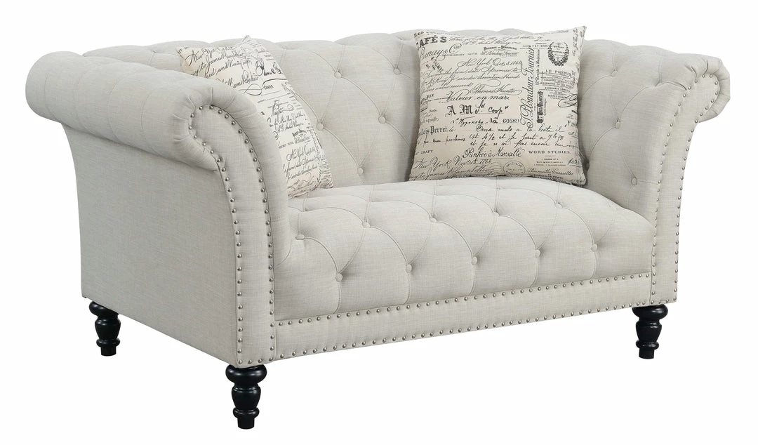 Hot Sale ๐ Emerald Home Hutton II Tufted Loveseat, Ivory ๐ 3 Emerald Home Hutton II Tufted Loveseat, Ivory