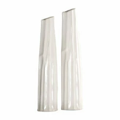 Uttermost Kenley Crackled White Vases S/2 Table Decor