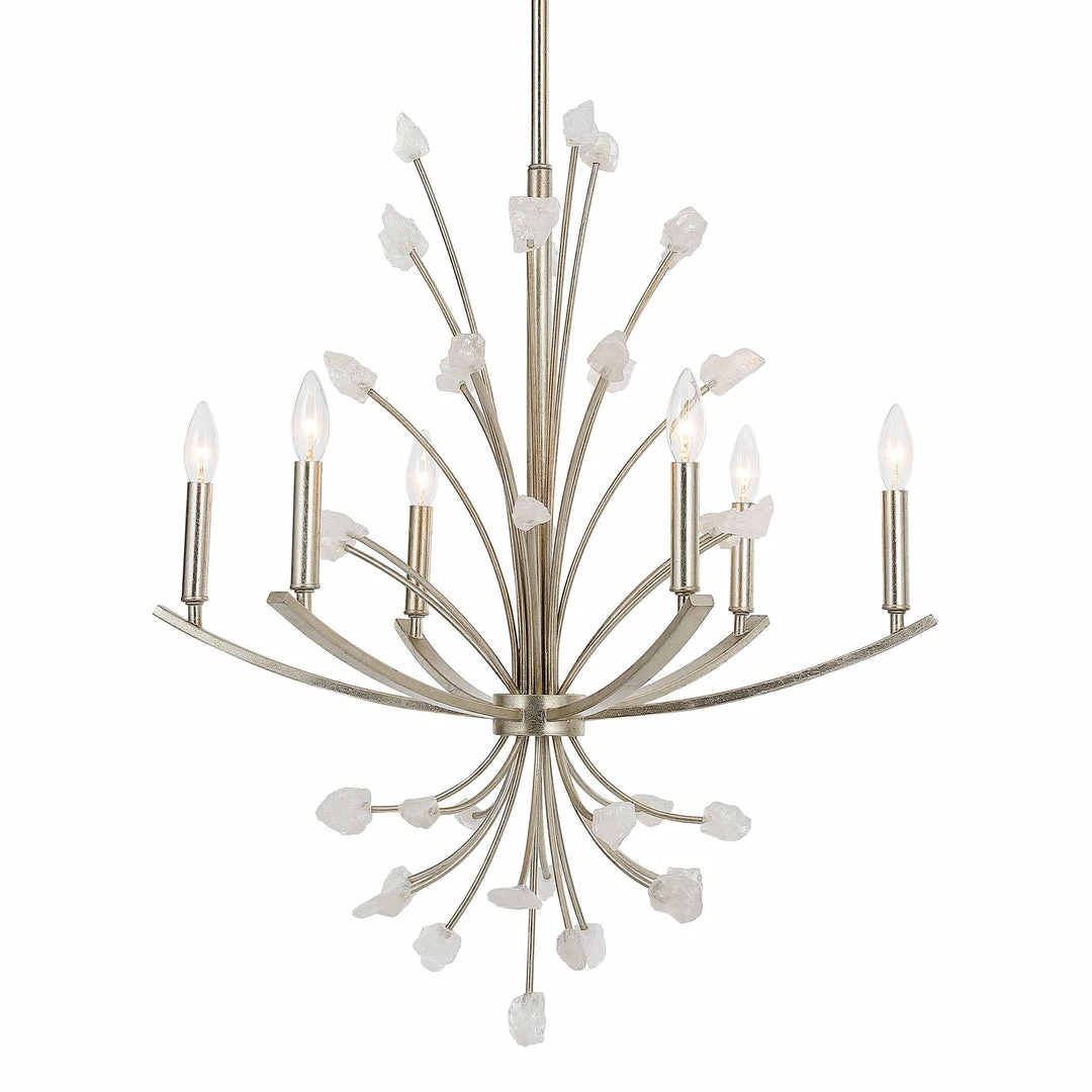 Best Pirce 😉 Uttermost Juliette 6 Light Silver Chandelier ✔️ 3 Uttermost Juliette 6 Light Silver Chandelier