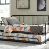 Signature Design By Ashley® Beds Trentlore - Patterned - Metal Day Bed With Trundle