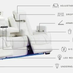 Signature Design By Ashley® Party Time - Power Sofa, Loveseat - Set Living Room Sets