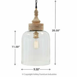Discount ๐ Ashley Furniture Faiz - Transparent - Glass Pendant Light (1/cn) Accessories ๐ 8 Ashley Furniture Faiz - Transparent - Glass Pendant Light (1/cn) Accessories