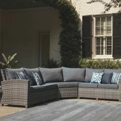 Signature Design By Ashley® Salem Beach - Gray - 3 Pc. - Sectional Lounge Sectionals