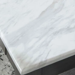 Benchcraft® Luvoni - Best In Class/Dark Charcoal Gray - Rectangular Dining Room Table, 4 Upholstered Side Chairs Dining Room Sets