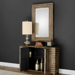 Uttermost Layton Geometric Console Cabinet Cabinets