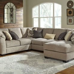 Benchcraft® Sectionals Pantomine - Driftwood - Laf Loveseat, Wedge, Armless Loveseat, Raf Corner Chaise Sectional