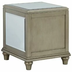 Ashley Furniture Chevanna - Platinum - Rectangular End Table