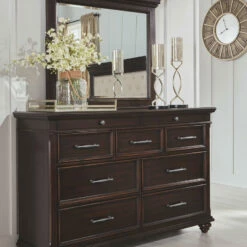 Ashley Furniture Dressers Brynhurst - Dark Ultimate Best In Class Dresser, Mirror