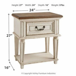Ashley Furniture Nightstands Realyn - Chipped White - One Drawer Night Stand