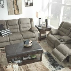 Ashley Furniture Mccade - Cobblestone - Reclining Sofa Reclining Furniture