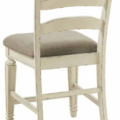 Ashley Furniture Stools Realyn - Chipped White - Upholstered Barstool (2/cn)