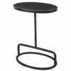 Tables Uttermost Jessenia Black Marble Accent Table