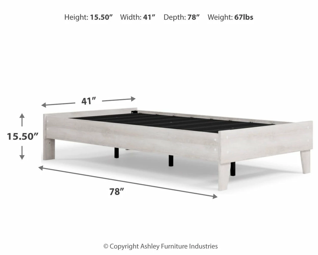 Flash Sale 👏 Signature Design By Ashley® Paxberry - Whitewash - Twin Platform Bed Beds ✔️ 7 Signature Design By Ashley® Paxberry - Whitewash - Twin Platform Bed Beds
