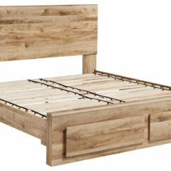 Signature Design By Ashley® Hyanna - Tan - Queen Panel Bed With Footboard Storage