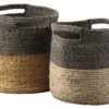 Ashley Furniture Parrish - Natural/black - Basket Set (2/cn)