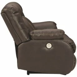 Ashley Furniture Denoron - Chocolate - Reclining Power Loveseat