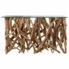 Tables Uttermost Teak Wood Console