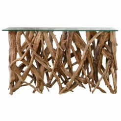 Tables Uttermost Teak Wood Console