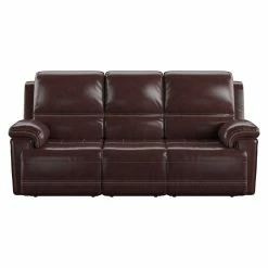 Emerald Home Sofas Bernard Dual Power Sofa Recliner And Headrest Kona Brown