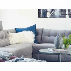 Moe's Home Collection Lamb Fur Pillow Rect. Natural