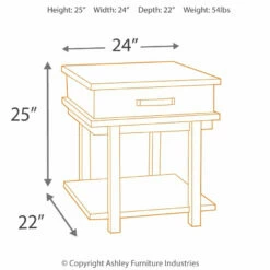 Ashley Furniture Stanah - Brown / Beige - Rectangular End Table Tables