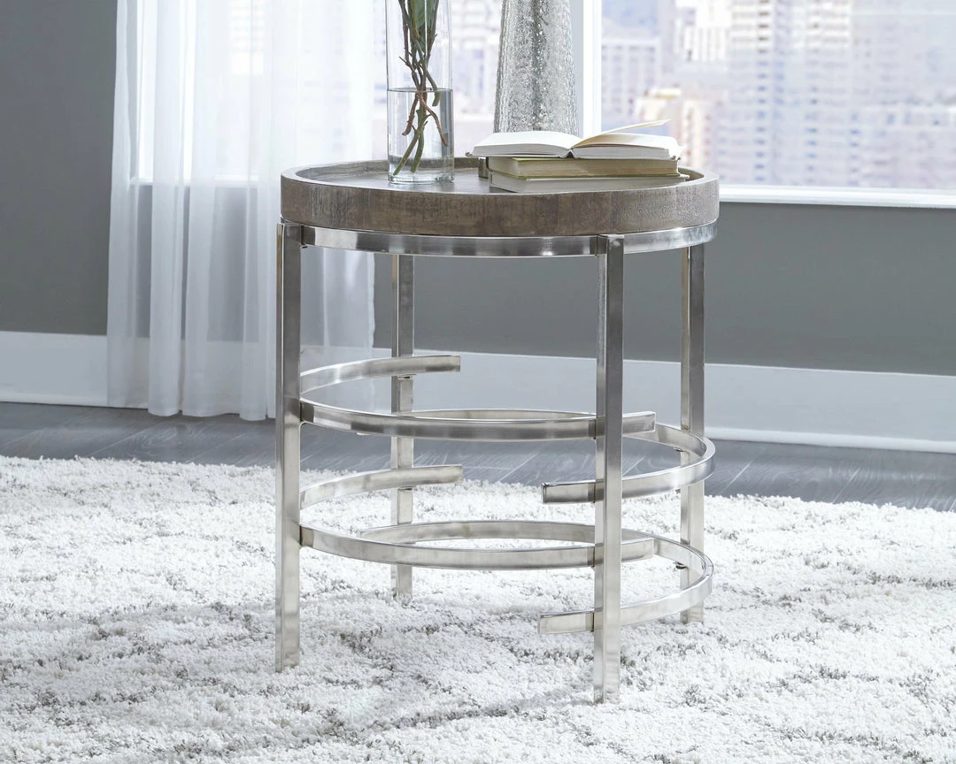 Brand new ๐งจ Ashley Furniture Tables Zinelli - Gray - Round End Table ๐ 6 Ashley Furniture Tables Zinelli - Gray - Round End Table