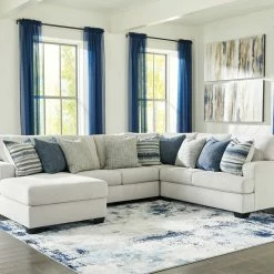 Benchcraft® Sectionals Lowder - Stone - Left Arm Facing Chaise 4 Pc Sectional