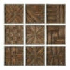 Accessories Uttermost Bryndle Rustic Wooden Squares S/9