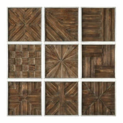 Accessories Uttermost Bryndle Rustic Wooden Squares S/9