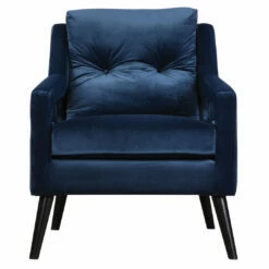 Uttermost O'Brien Blue Velvet Armchair Chairs