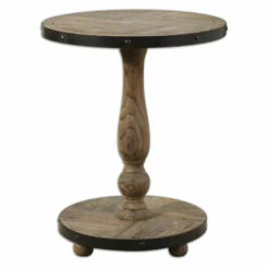 Tables Uttermost Kumberlin Wooden Round Table