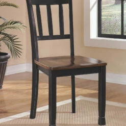 Ashley Furniture Owingsville - Black/brown - Dining Room Side Chair (2/cn)