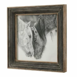 Uttermost Custom Black And White Horses Print