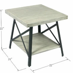 Emerald Home Chandler End Table, Lt Gray Tables