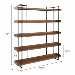 Wholesale โค๏ธ Moe's Home Collection Bookcases Vancouver Bookshelf Large ๐ 7 Moe's Home Collection Bookcases Vancouver Bookshelf Large