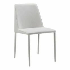 Moe's Home Collection Chairs Nora Fabric Dining Chair White-m2