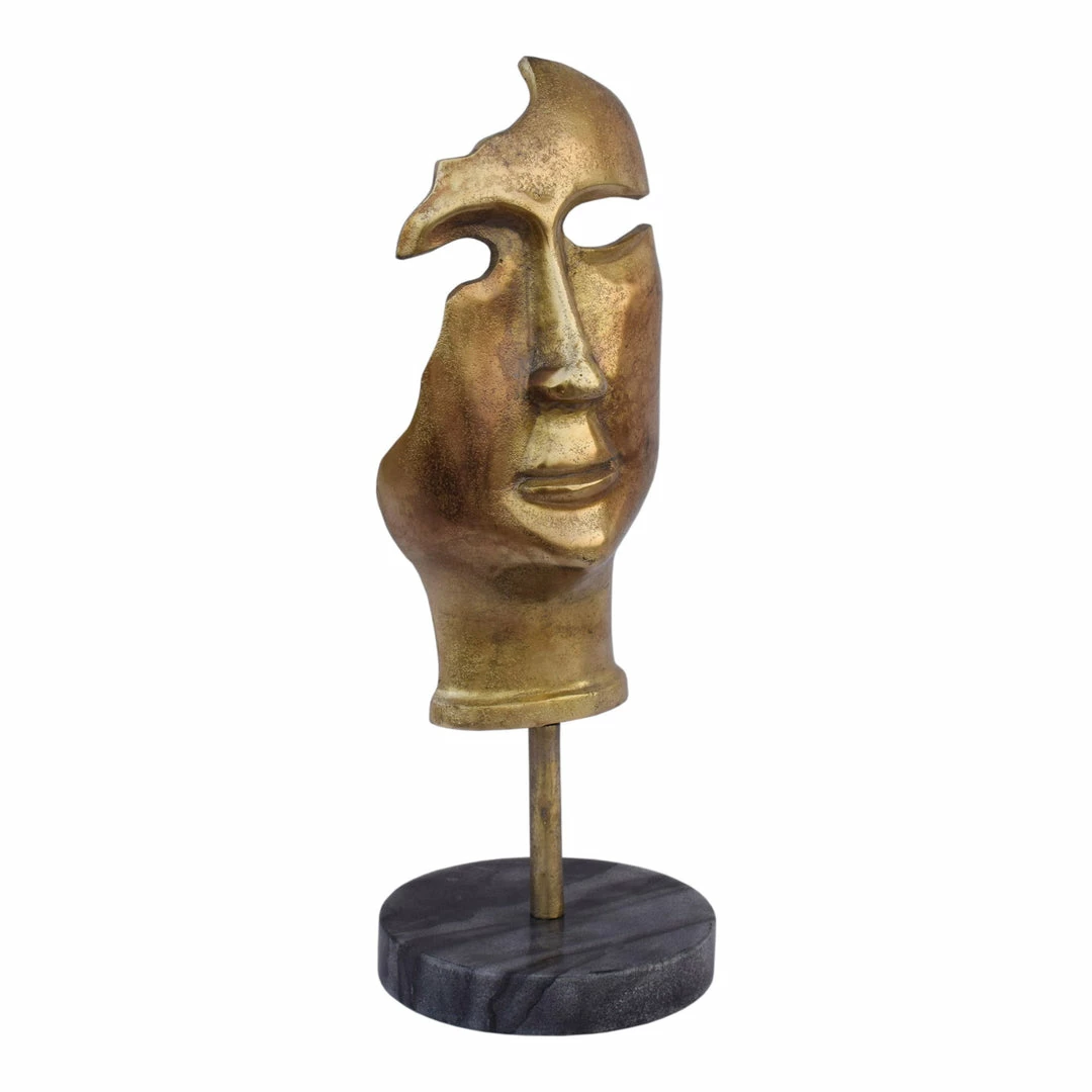 Best Pirce ✨ Moe's Home Collection Golden Mask On Stand Table Decor 😀 4 Moe's Home Collection Golden Mask On Stand Table Decor