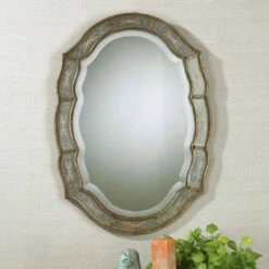 Accessories Uttermost Fifi Etched Antique Gold Mirror