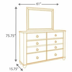 Discount 🎁 Signature Design By Ashley® Willowton - Attractive - 👗 Dresser, Mirror, Panel Bed Bedroom Sets 🔥 13 Signature Design By Ashley® Willowton - Attractive - Dresser, Mirror, Panel Bed Bedroom Sets