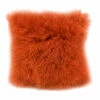 New 😉 Moe's Home Collection Lamb Fur Pillow Orange ✨ 2 Moe's Home Collection Lamb Fur Pillow Orange
