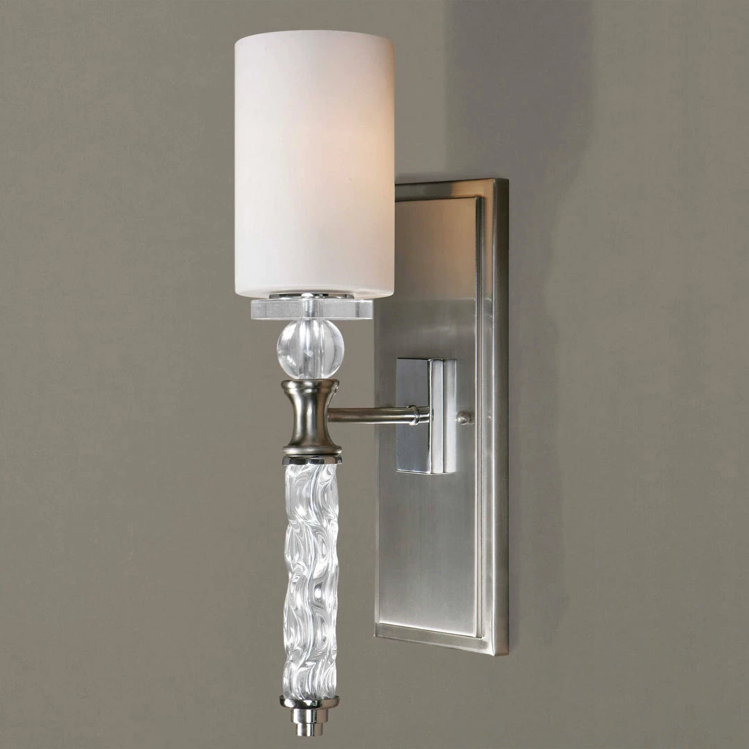 Best deal 🎉 Accessories Uttermost Campania 1 Light Carved Glass Sconce 🌟 5 Accessories Uttermost Campania 1 Light Carved Glass Sconce