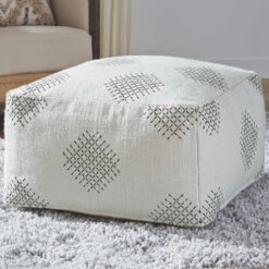 Hot Sale ⌛ Ashley Furniture Accessories Mabyn - Ivory/black - Pouf 😍 8 Ashley Furniture Accessories Mabyn - Ivory/black - Pouf