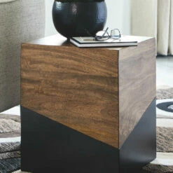 Budget 🎉 Ashley Furniture Trailbend - Brown/gunmetal - Accent Table Tables 🧨 11 Ashley Furniture Trailbend - Brown/gunmetal - Accent Table Tables