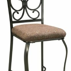 Ashley Furniture Glambrey - Dark Brown - Upholstered Barstool (4/cn) Stools