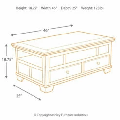 Ashley Furniture Gately - Medium Brown - Lift Top Cocktail Table