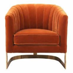 Moe's Home Collection Carr Arm Chair Orange Chairs