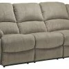 Ashley Furniture Reclining Furniture Draycoll - Pewter - Reclining Power Sofa