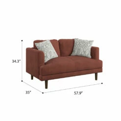 Brand new 🧨 Emerald Home Juno Loveseat Paprika Loveseats 🤩 22 Emerald Home Juno Loveseat Paprika Loveseats